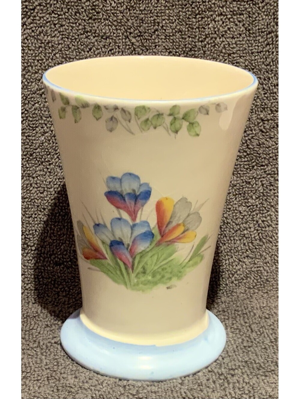 Vintage Crown Ducal 4.5”H Colorful Porcelain Vessal
